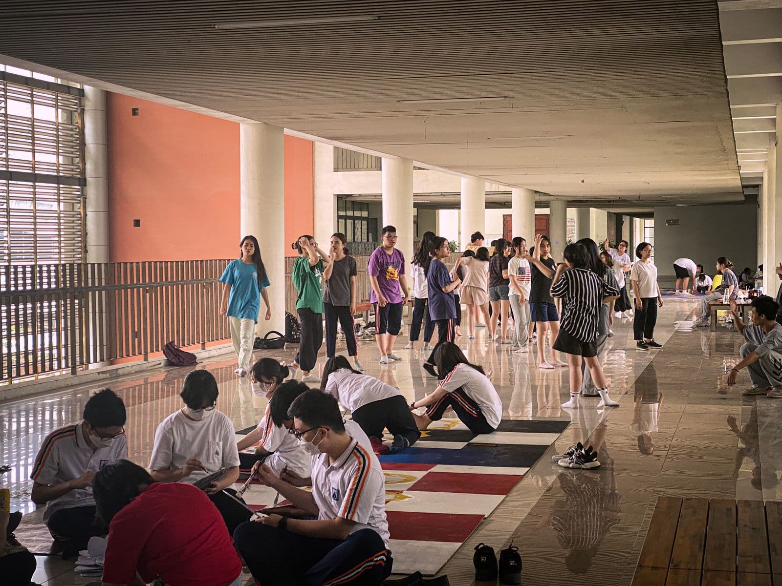 5 p.m. in a school corridor, days before the final